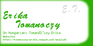 erika tomanoczy business card